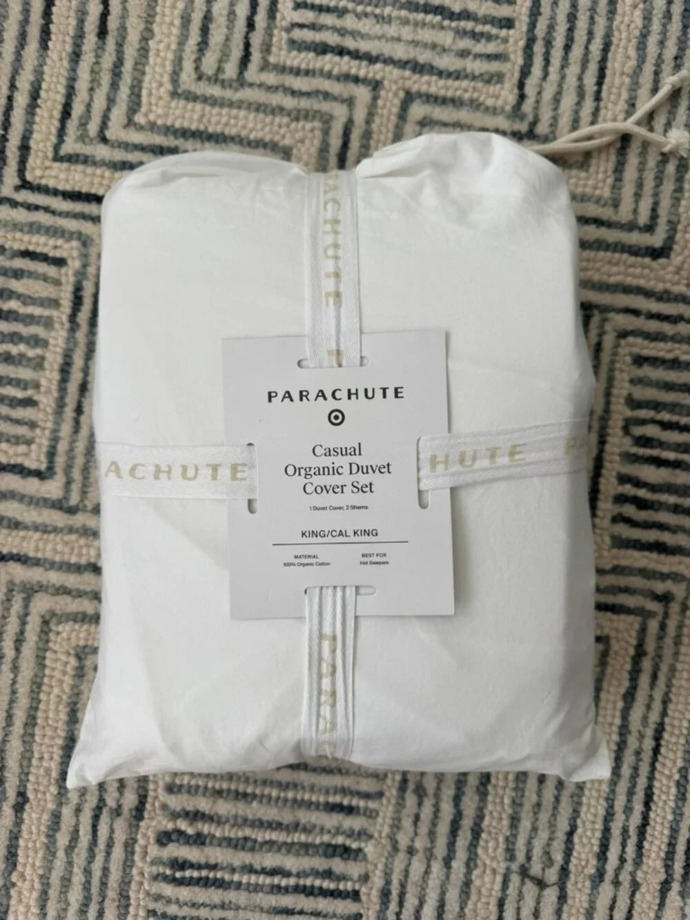 white Parachute cotton duvet cover - king/California king